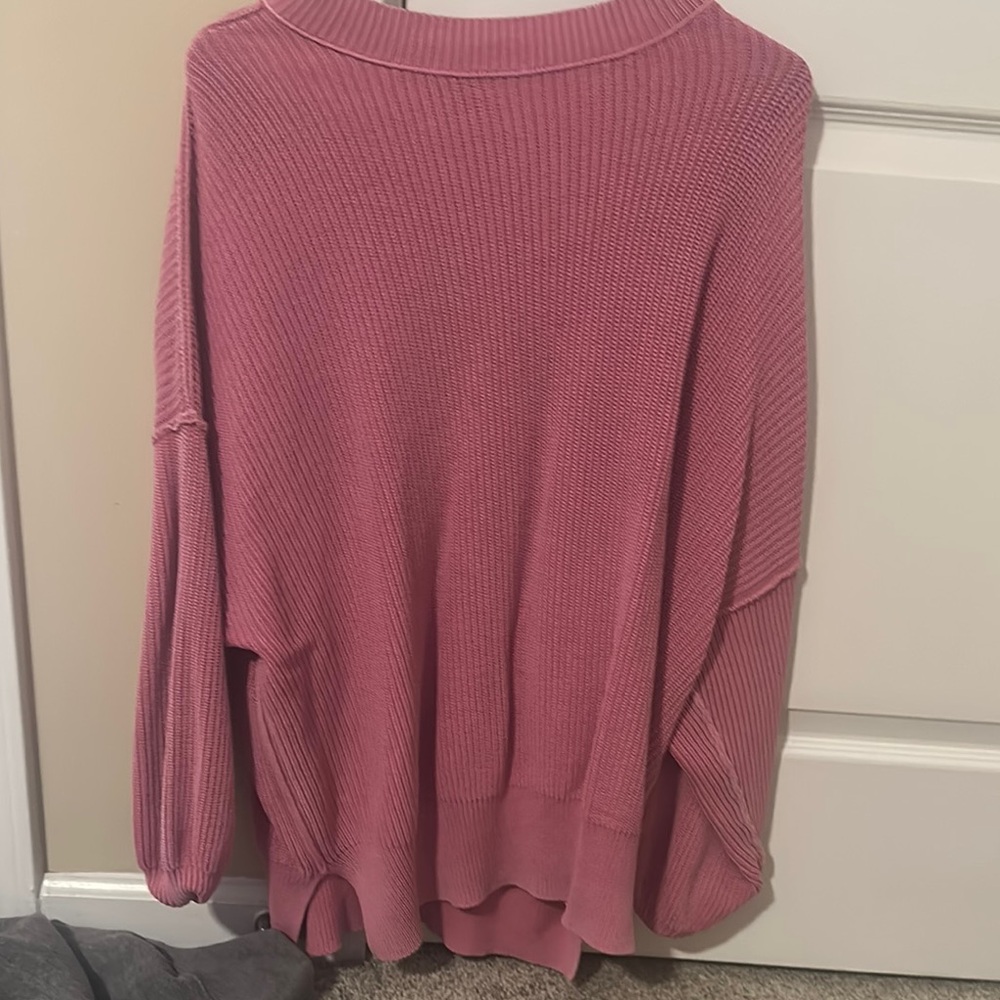 Aerie Pink Ribbed Sweater